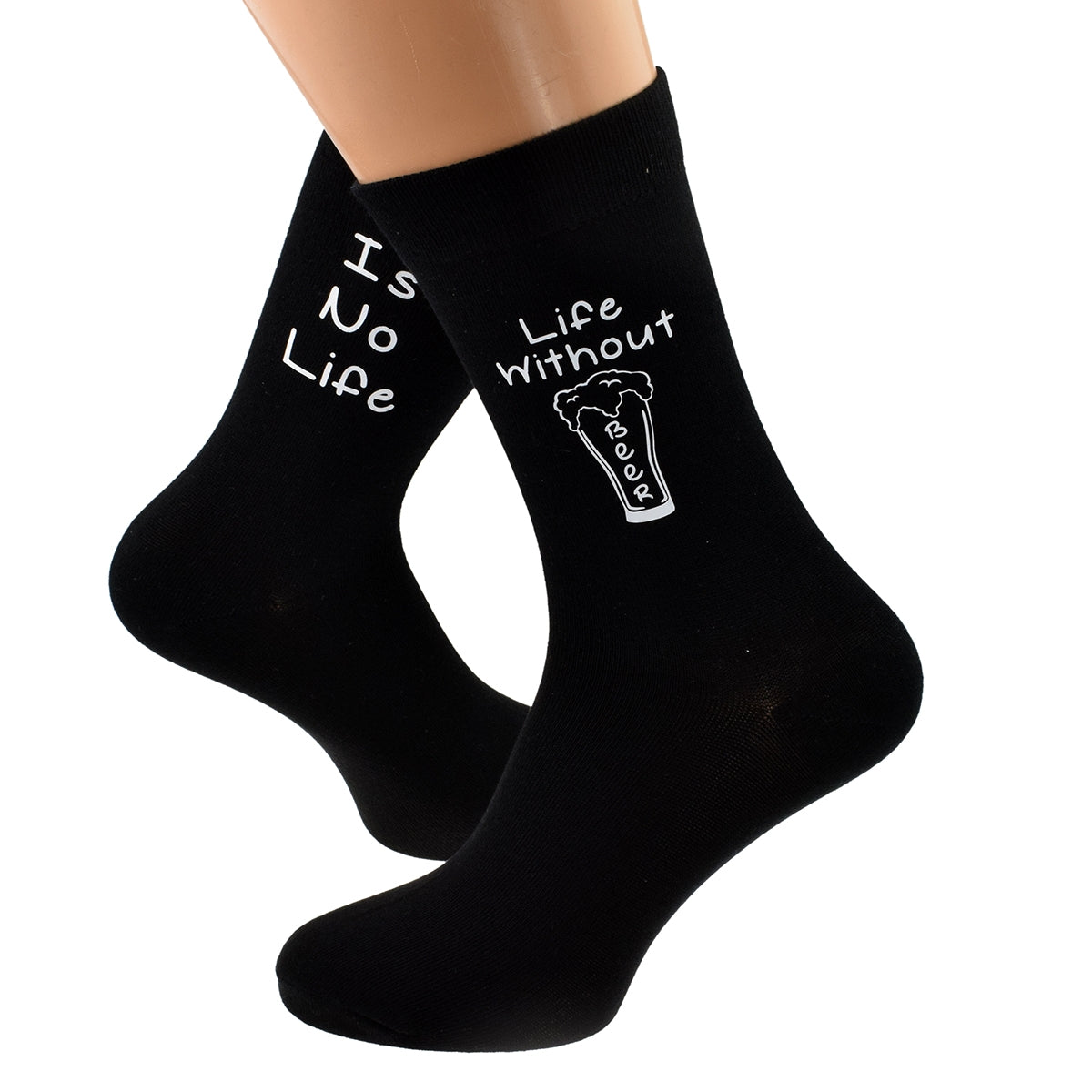 Life Without Beer Is No Life Fun Mens Black Socks| Ashton and Finch