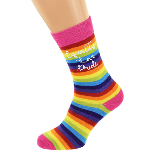Equality Love Pride Rainbow Design Socks| Ashton and Finch
