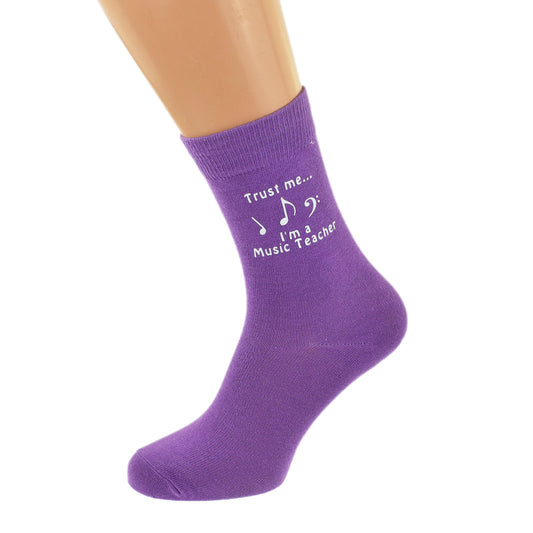 Trust Me I’m A Music Teacher Purple Socks| Ashton and Finch