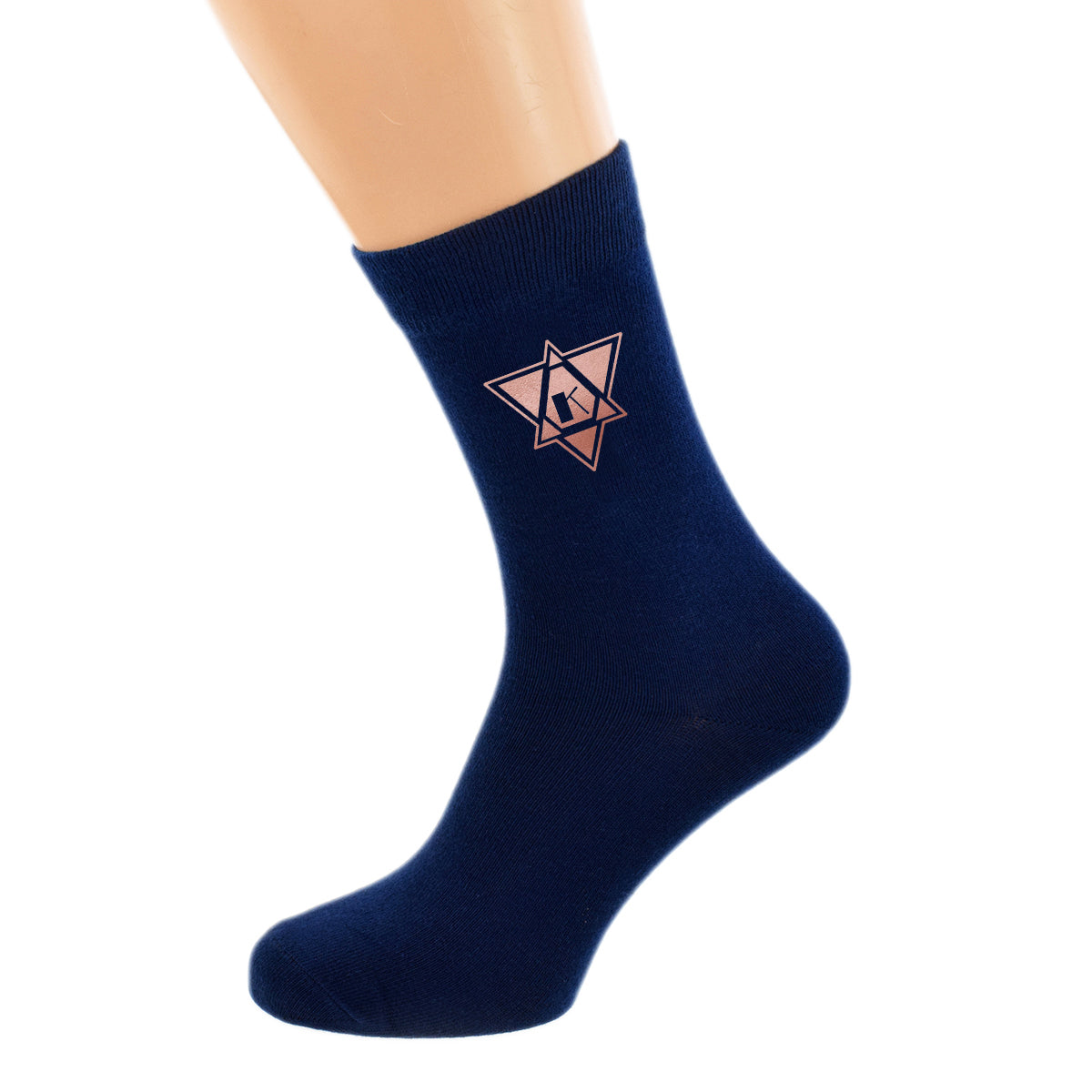 Personalised Unisex Navy Blue Socks With Contemporary Design| Ashton and Finch