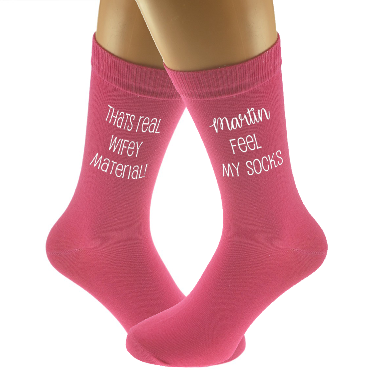 Personalised Wifey Material Fun Womens Socks| Ashton and Finch