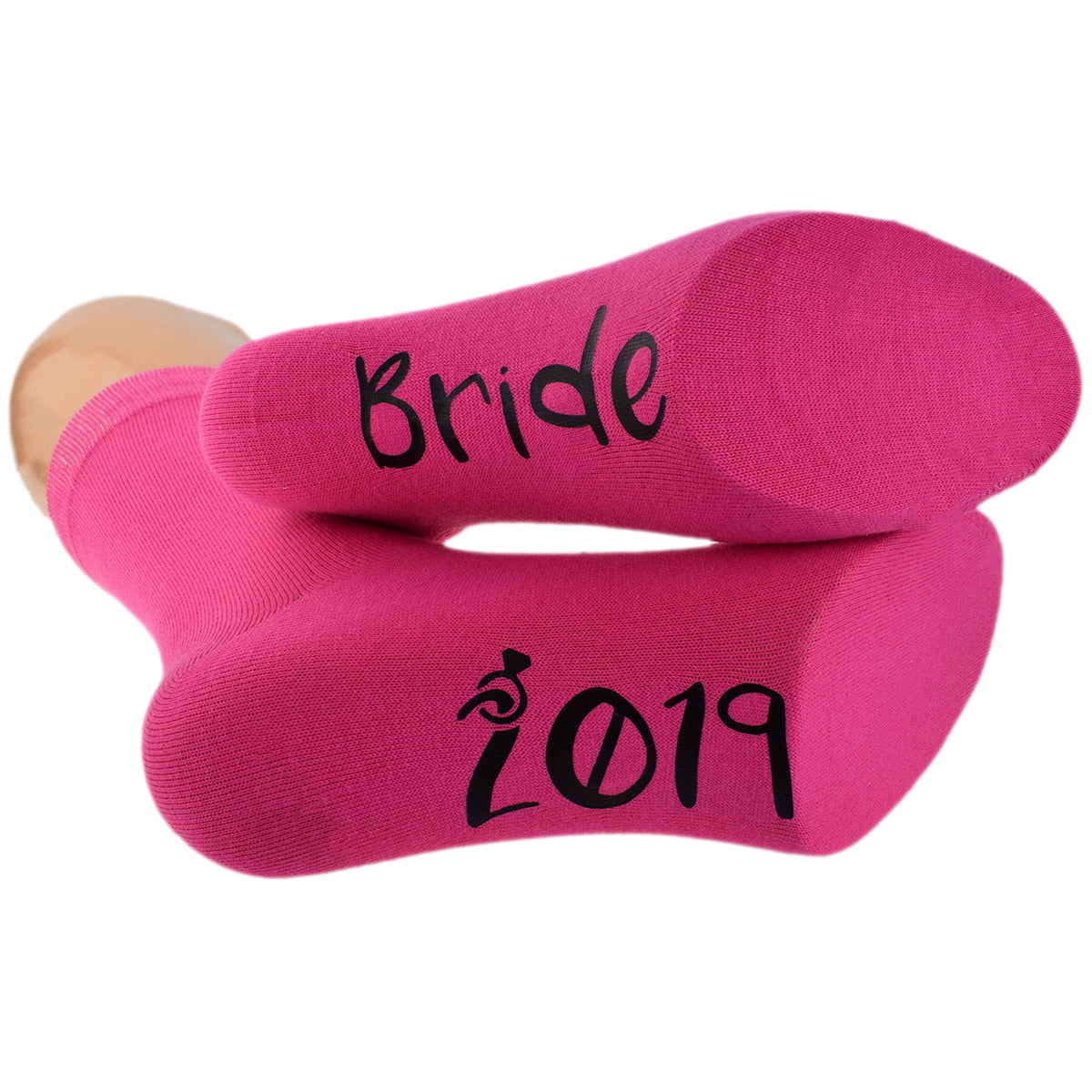 Bride With Year Design Hot Pink Ladies Socks| Ashton and Finch
