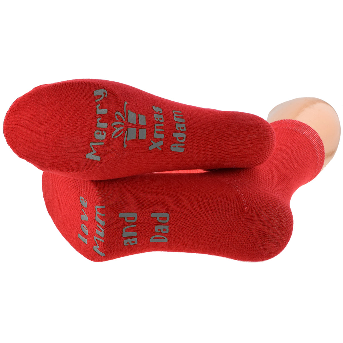 Personalised Happy Christmas Red Socks| Ashton and Finch
