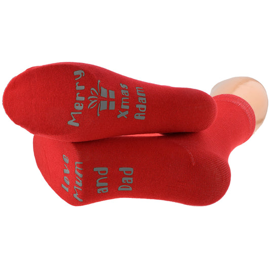 Personalised Happy Christmas Red Socks| Ashton and Finch