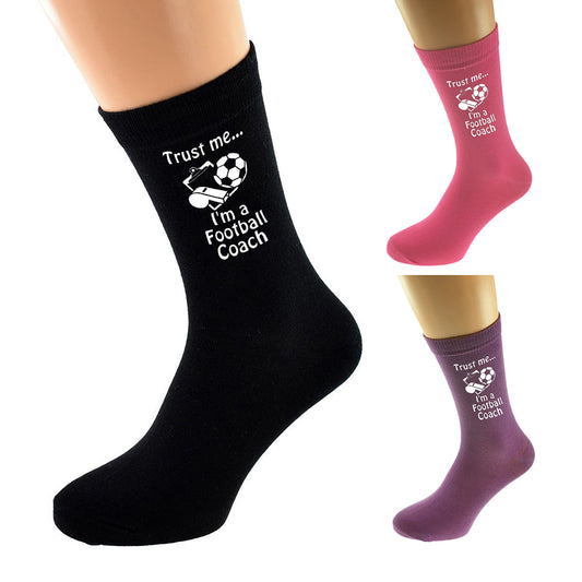 Trust Me I’m A Football Coach Socks Mens Or Ladies Available In Various Colours| Ashton and Finch