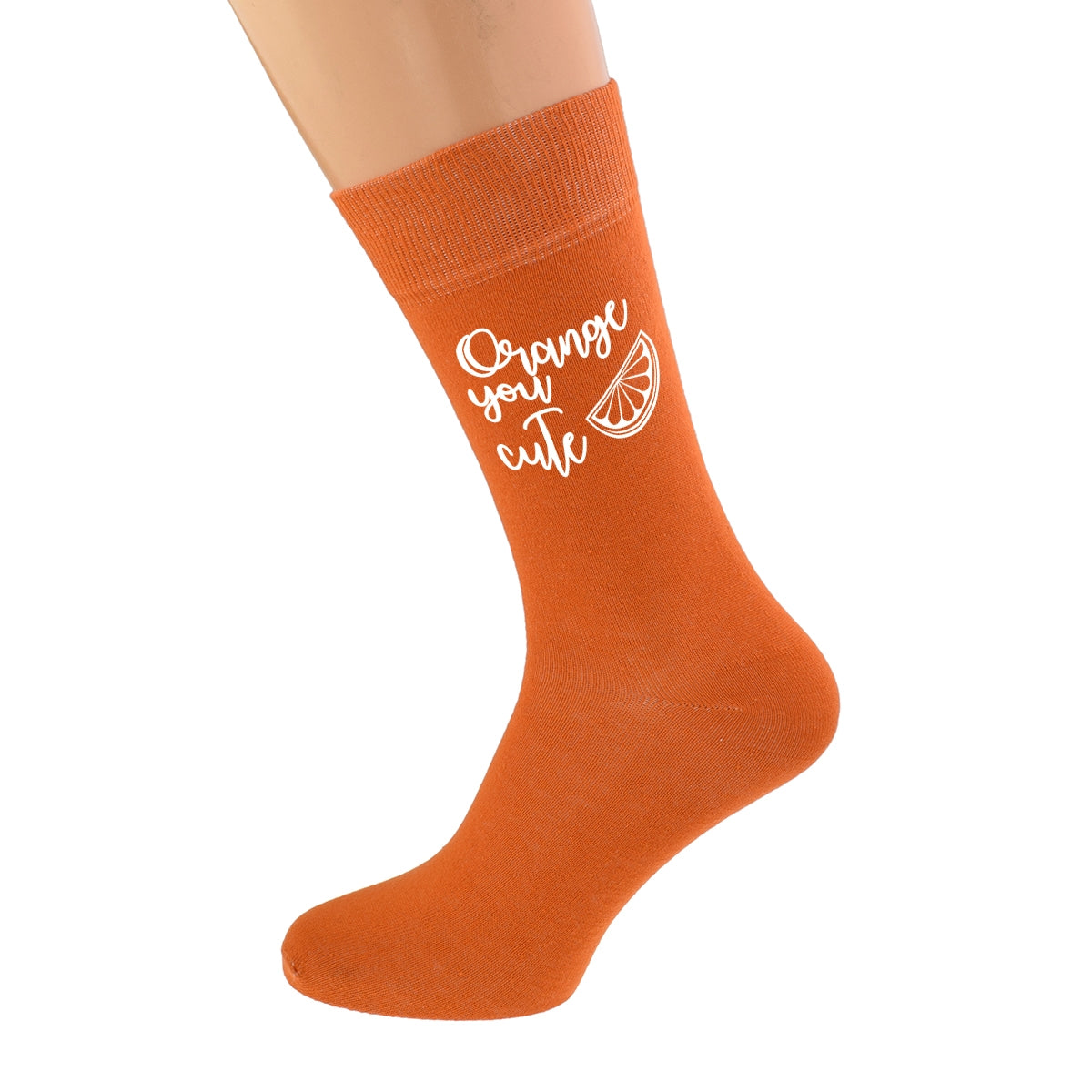 Orange You Cute Fun Valentine Orange Socks| Ashton and Finch