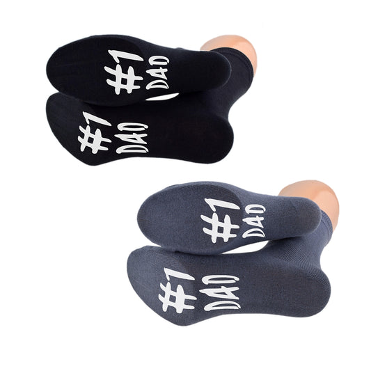 #1 Dad Sole Print Socks For Your Number One Dad| Ashton and Finch