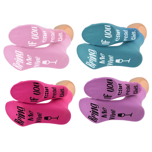 If You Can Read This Bring Me Wine Ladies Socks| Ashton and Finch