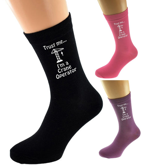 Trust Me I’m A Crane Operator Socks Mens Or Ladies Available In Various Colours| Ashton and Finch