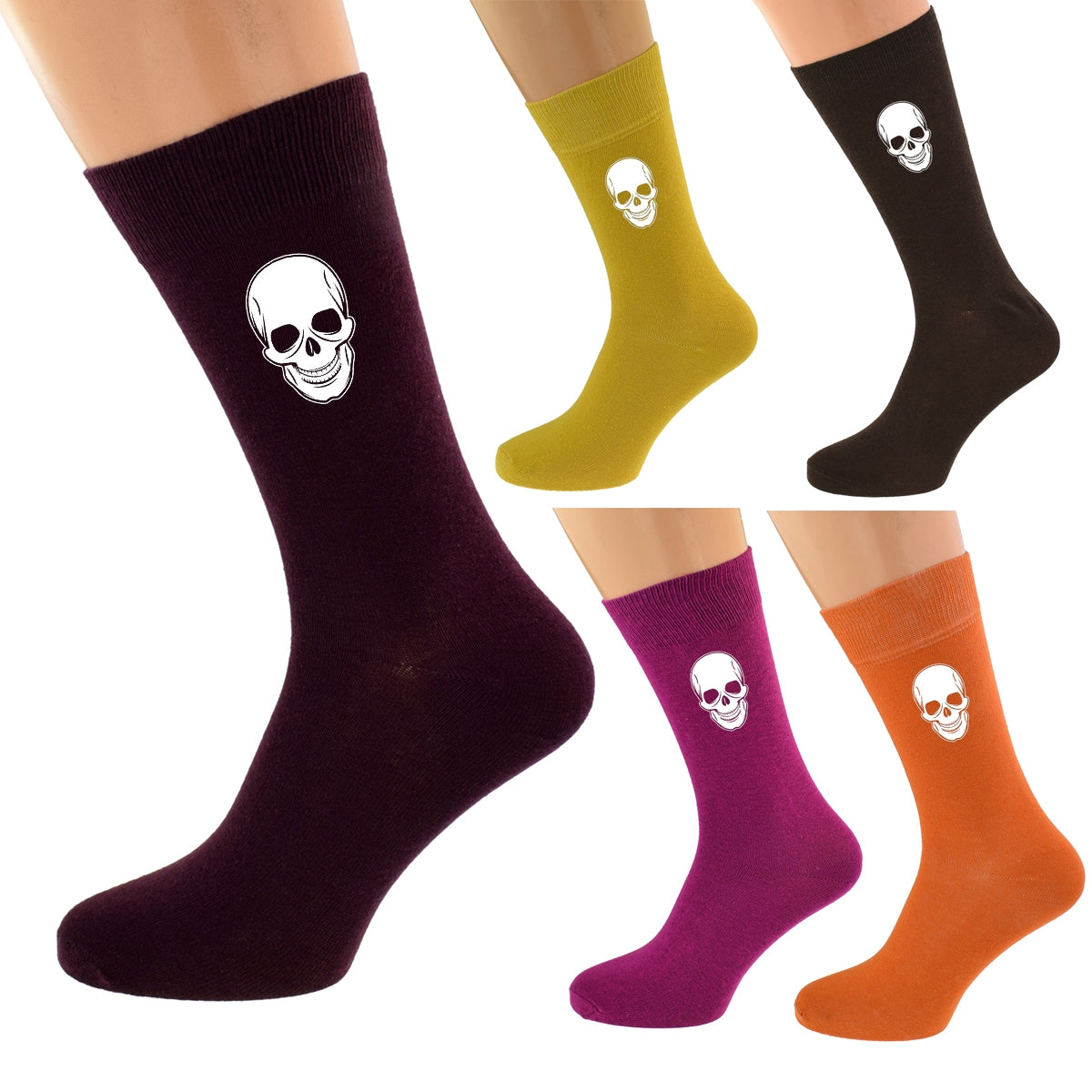 Unisex One Size Skull Design Cotton Rich Socks| Ashton and Finch