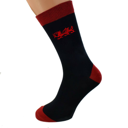 Welsh Dragon Wales Cotton Rich Socks| Ashton and Finch
