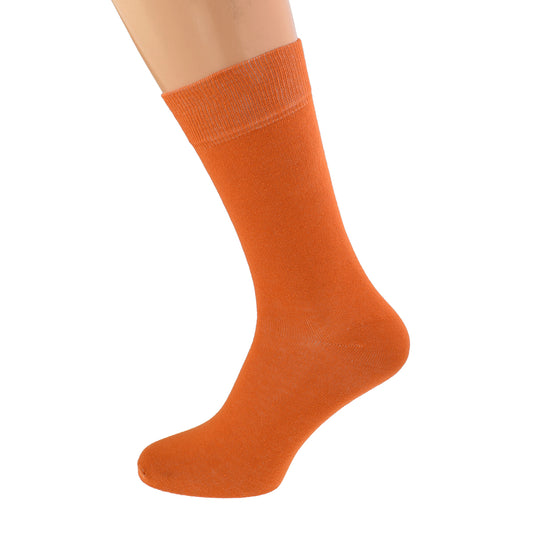 Burnt Orange Coloured Unisex Cotton Rich Socks| Ashton and Finch