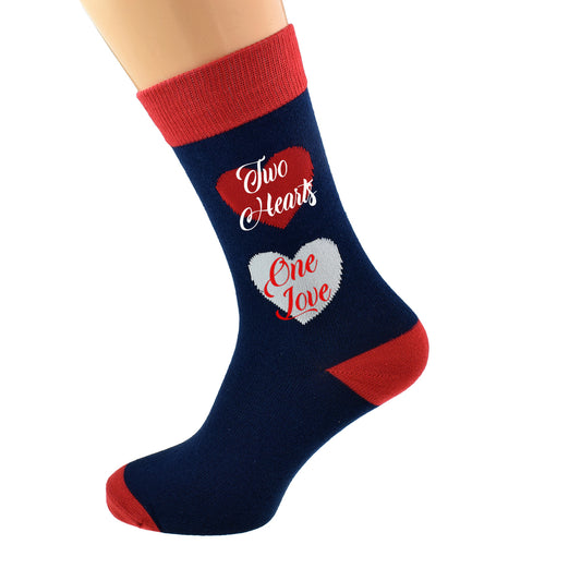 Unisex Two Hearts One Love Romantic Socks| Ashton and Finch