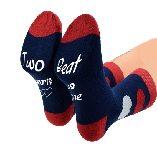 Two Hearts Beat As One Cotton Rich Unisex Socks| Ashton and Finch