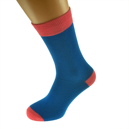Blue Salmon Pink Funky Mens Socks| Ashton and Finch