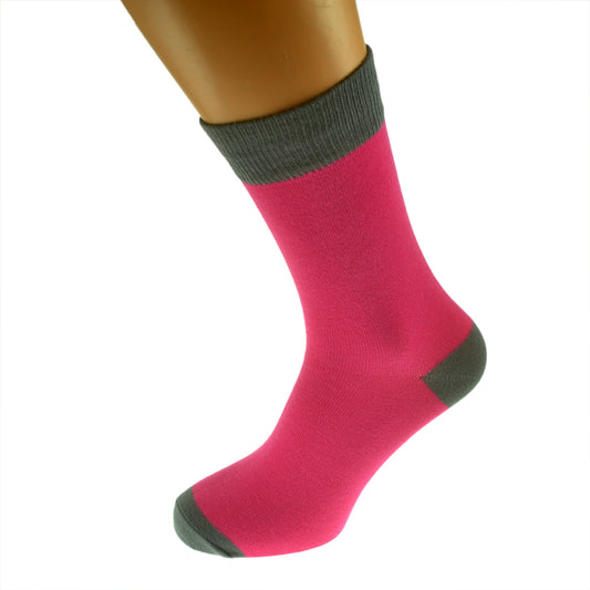 Hot Pink Slate Grey Funky Mens Socks| Ashton and Finch