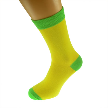 Sunshine Yellow Lime Green Funky Mens Socks| Ashton and Finch