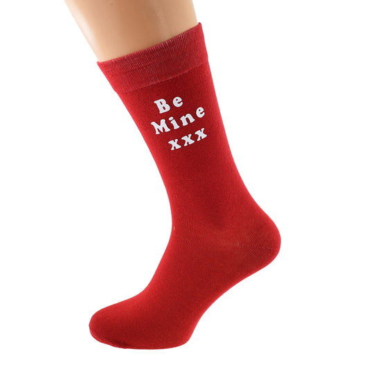 Valentine Be Mine XXX Red Mens Socks| Ashton and Finch