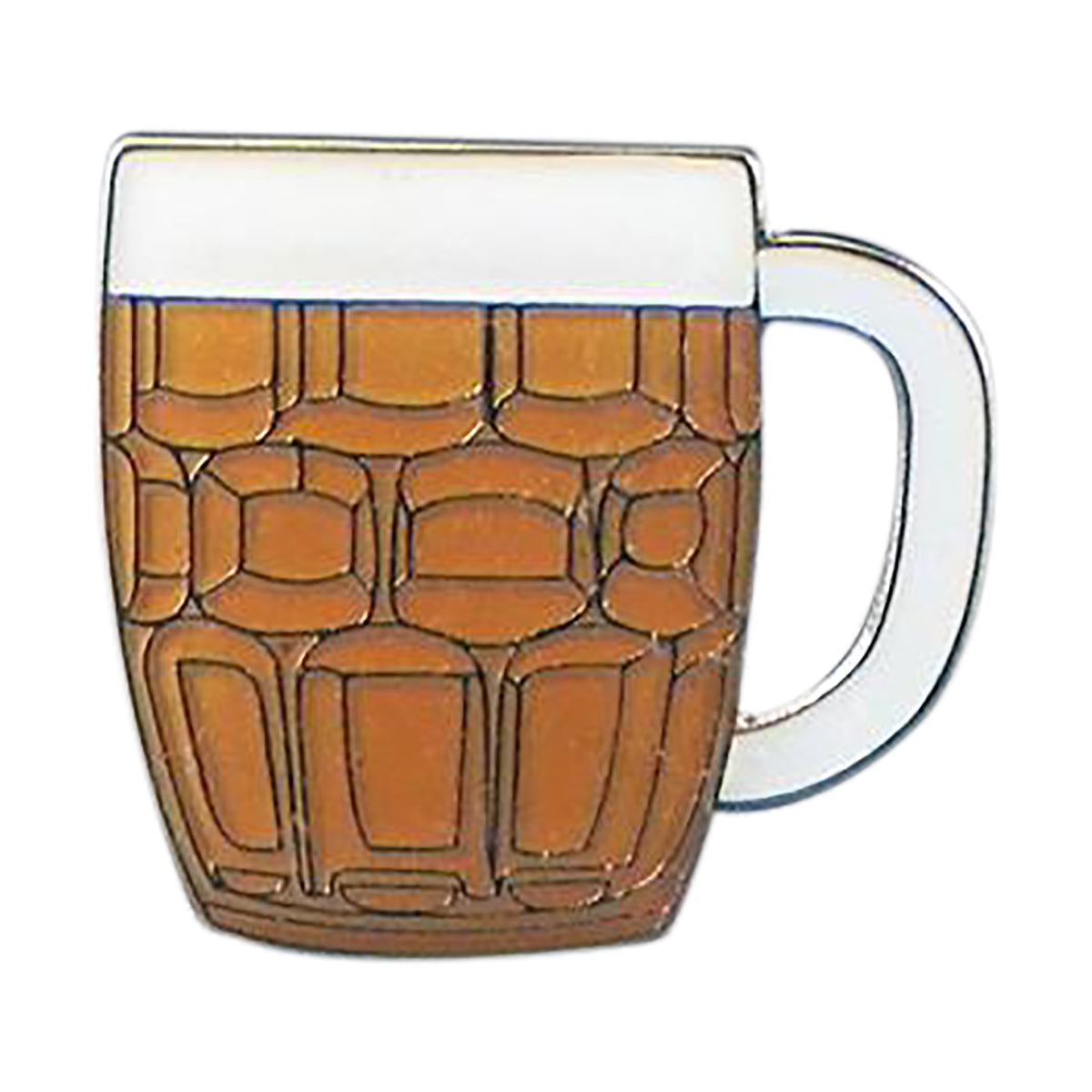 Pint Of Beer Traditional Glass Metal Enamel Lapel Pin Badge