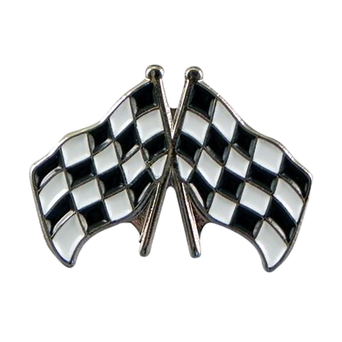 F1 Chequered Flags Metal Enamel Lapel Pin Badge