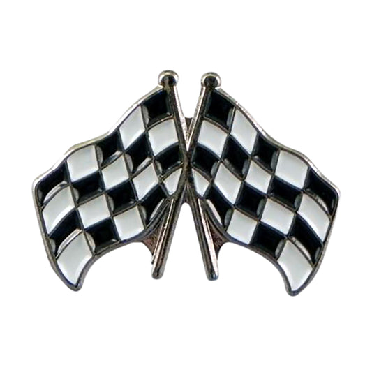 F1 Chequered Flags Metal Enamel Lapel Pin Badge