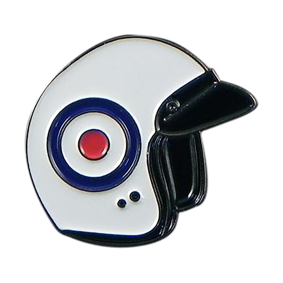 Roundel on motorcycle helmet Bikers MODS Metal Enamel Lapel Pin Badge