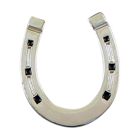 Lucky Horseshoe Equestrian Metal Enamel Lapel Pin Badge