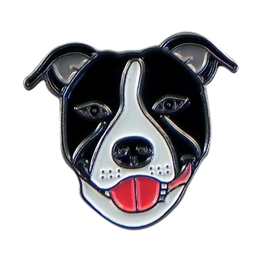 Staffordshire Bull Terrier (Staffie) Pet Dog Metal Enamel Lapel Pin Badge