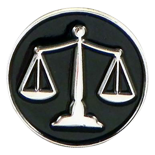 Legal Scales of Justice Lawyers Masonic Judge Metal Enamel Lapel Pin Badge