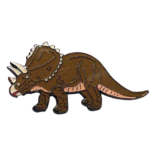 Triceratops Dinosaur Fossil Museums Metal Enamel Lapel Pin Badge