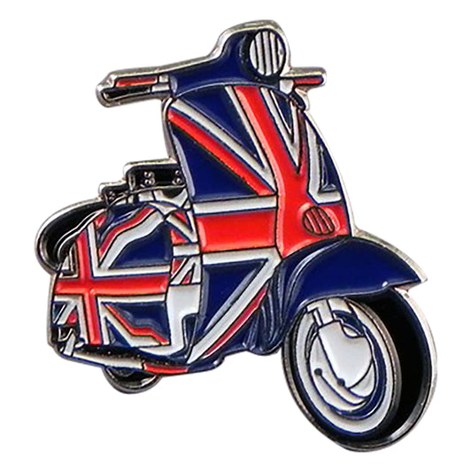 Scooter Union Jack Flag Mods Metal Enamel Lapel Pin Badge