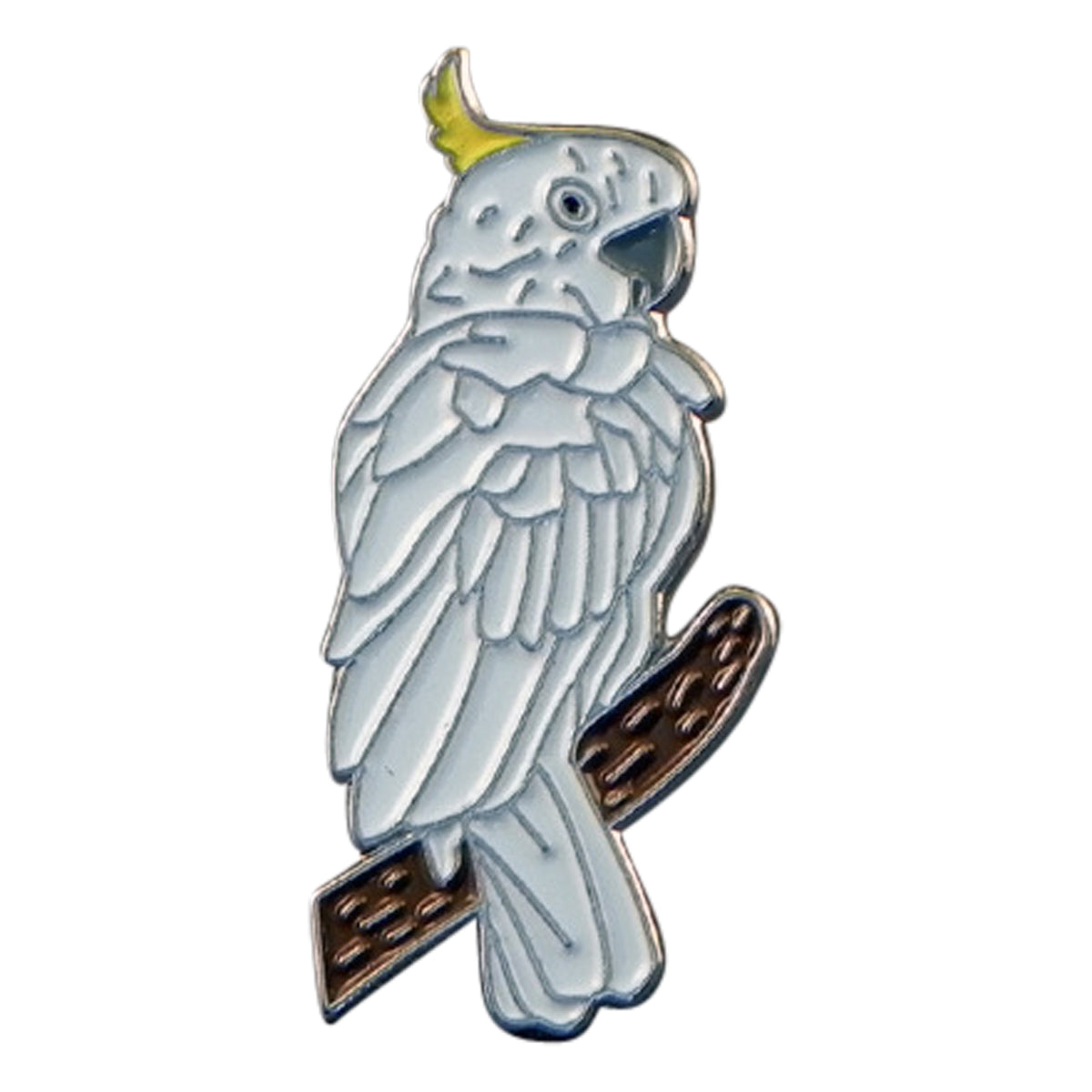 Cockatoo Bird Metal Enamel Lapel Pin Badge