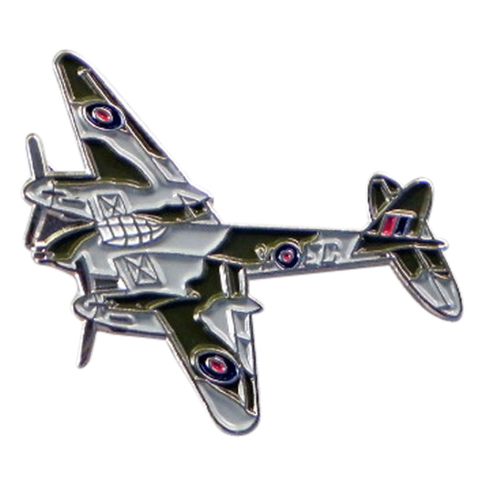 Mosquito Military Aeroplane Metal Enamel Lapel Pin Badge