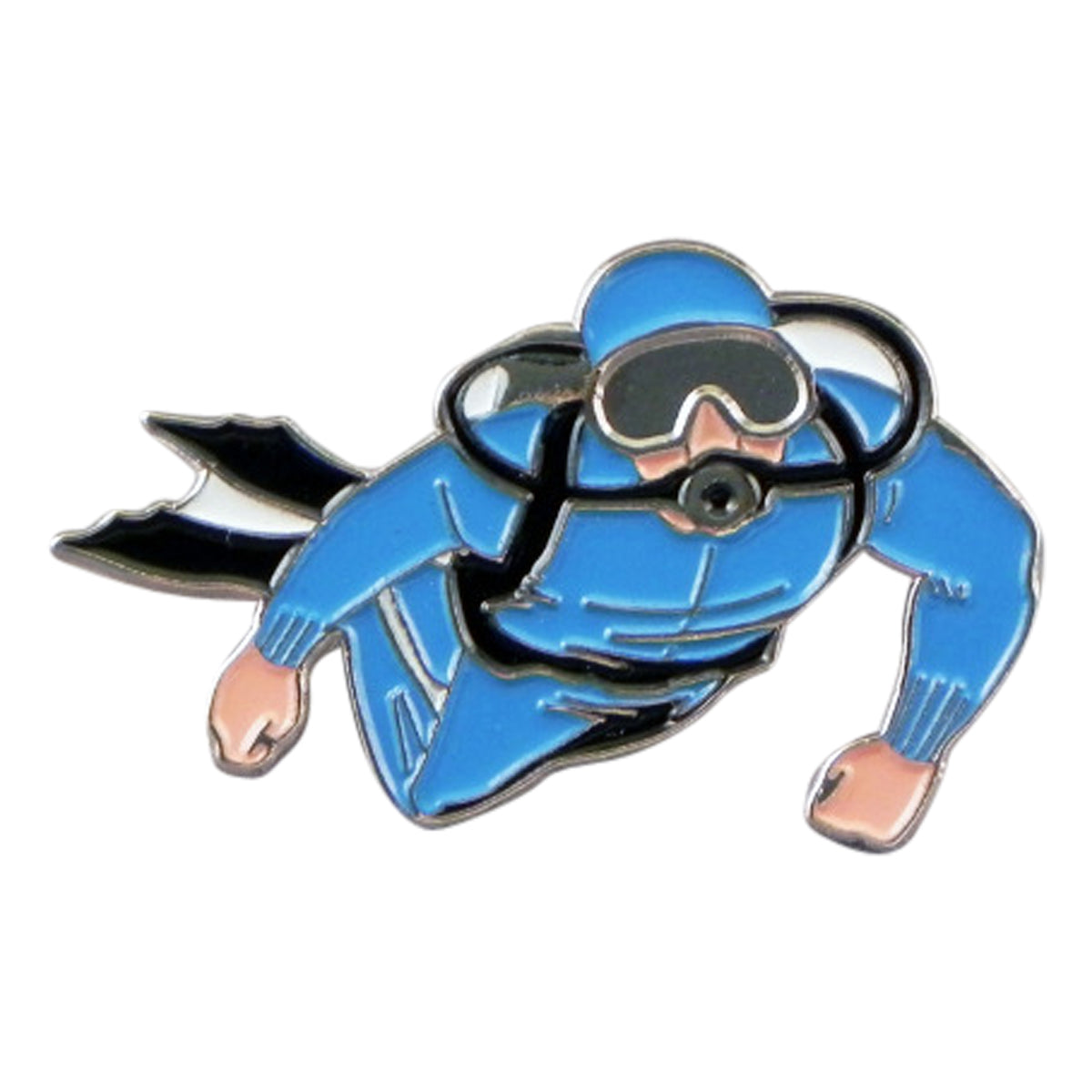 Sports Scuba Diver Frogman Metal Enamel Lapel Pin Badge