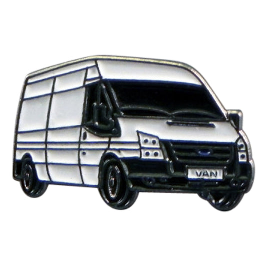 White Van Man Delivery Driver Metal Enamel Lapel Pin Badge