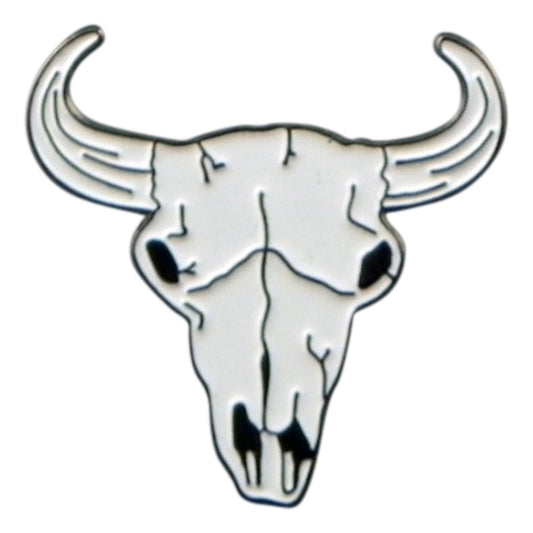 Cattle Skull Metal Enamel Lapel Pin Badge