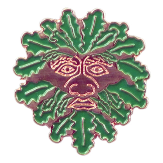 Green Man New Age Metal Enamel Lapel Pin Badge
