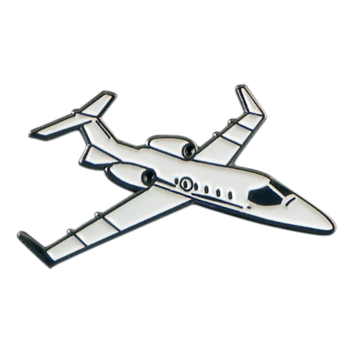 Lear Jet Aeroplane, Pilots Metal Enamel Lapel Pin Badge