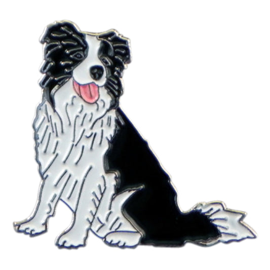Collie Sheep Dog, Farmers Metal Enamel Lapel Pin Badge