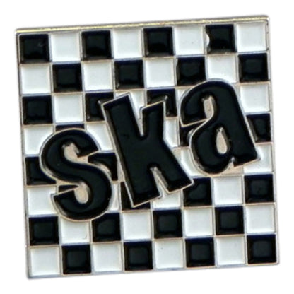 Ska Music Chequer Flag Metal Enamel Lapel Pin Badge