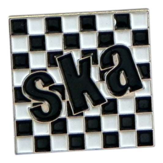 Ska Music Chequer Flag Metal Enamel Lapel Pin Badge
