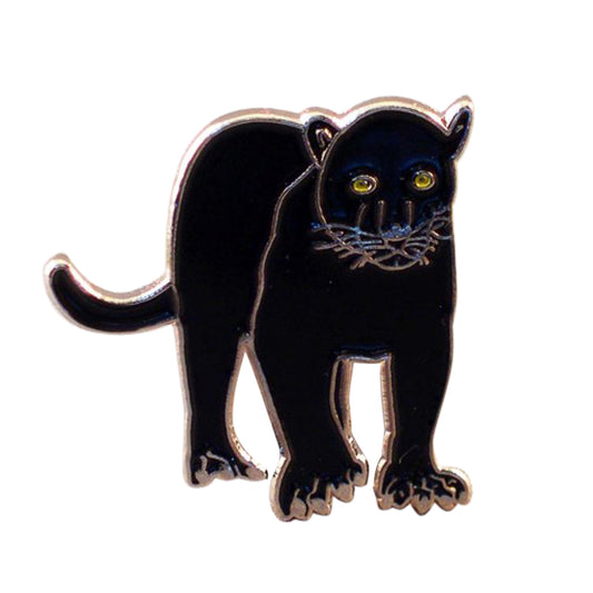 Black Panther Zoo Animal Metal Enamel Lapel Pin Badge