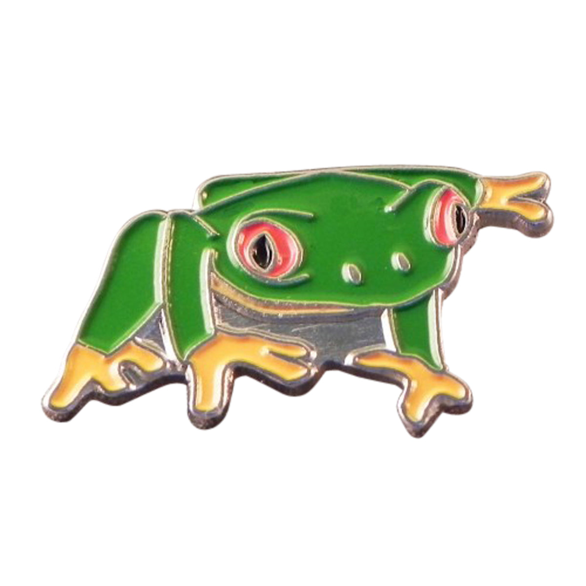 Green Tree Frog Metal Enamel Lapel Pin Badge