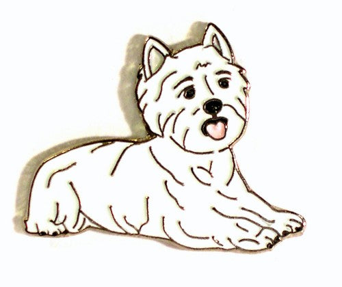 West Highland White Terrier (Westie) Dog Pet Metal Enamel Lapel Pin Badge