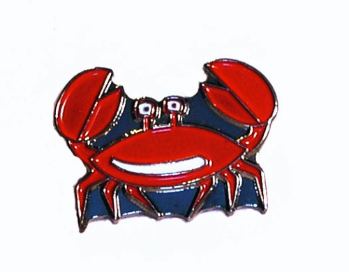 Crab Marine Animal Metal Enamel Lapel Pin Badge