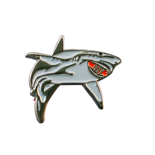 Great White Shark JAWS Metal Enamel Lapel Pin Badge
