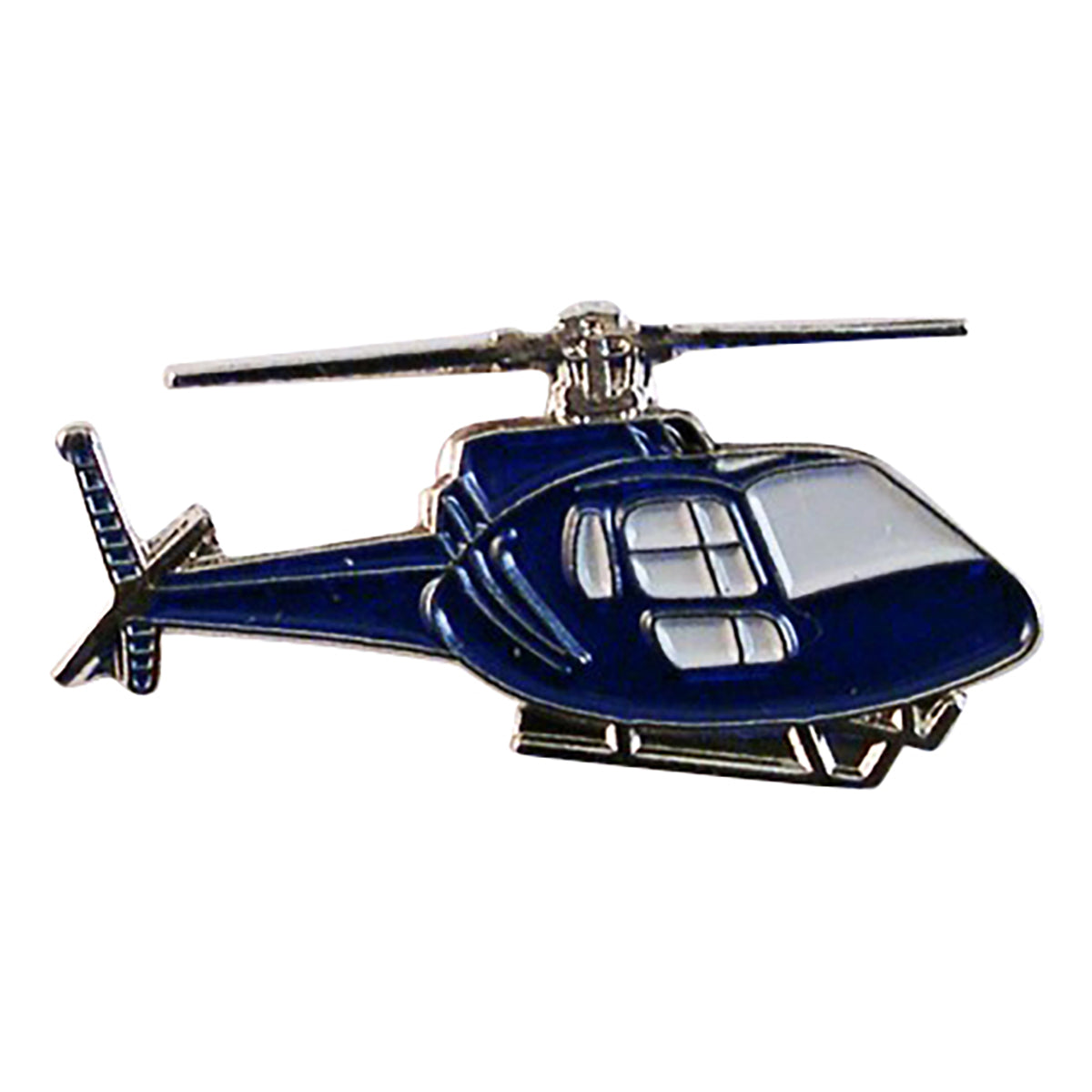 Blue Helicopter Aircraft Pilots Metal Enamel Lapel Pin Badge