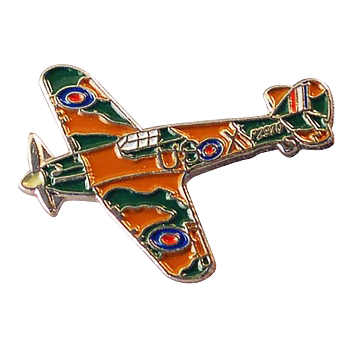 Hurricane War Plane Aeroplane Metal Enamel Lapel Pin Badge