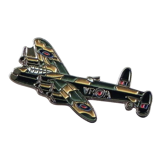 Lancaster Bomber War Plane Aeroplane Metal Enamel Lapel Pin Badge