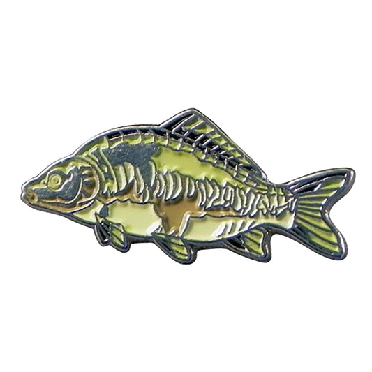 Mirror Carp Fish, Fisherman's Metal Enamel Lapel Pin Badge